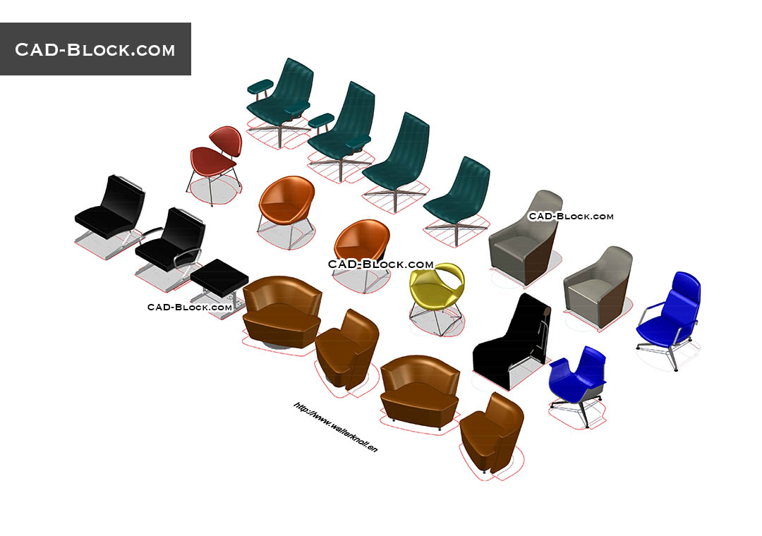 Office furniture autocad-3d blocks free download